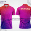 Mẫu áo thun polo pickleball CLB Phúc Lợi màu tím thiết kế đẹp PL842
